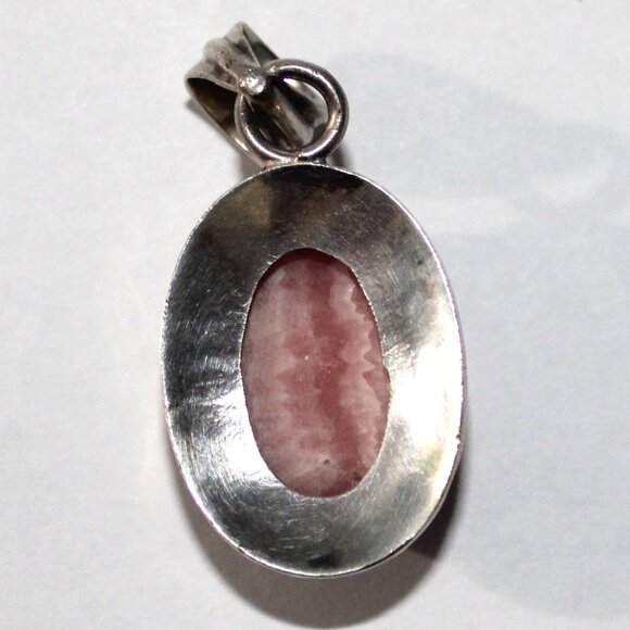 Sterling Silver Rhodochrosite Pendant - Picture 3 of 4
